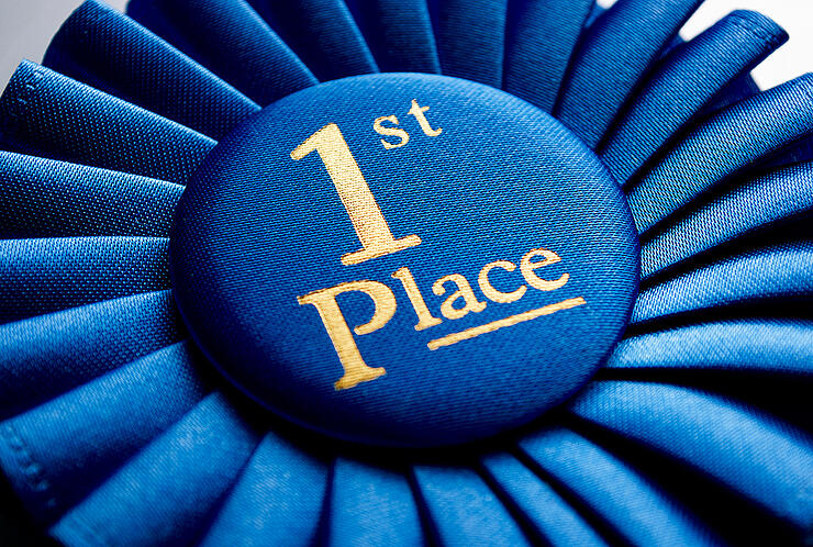 Blue First Place Winner Rosette