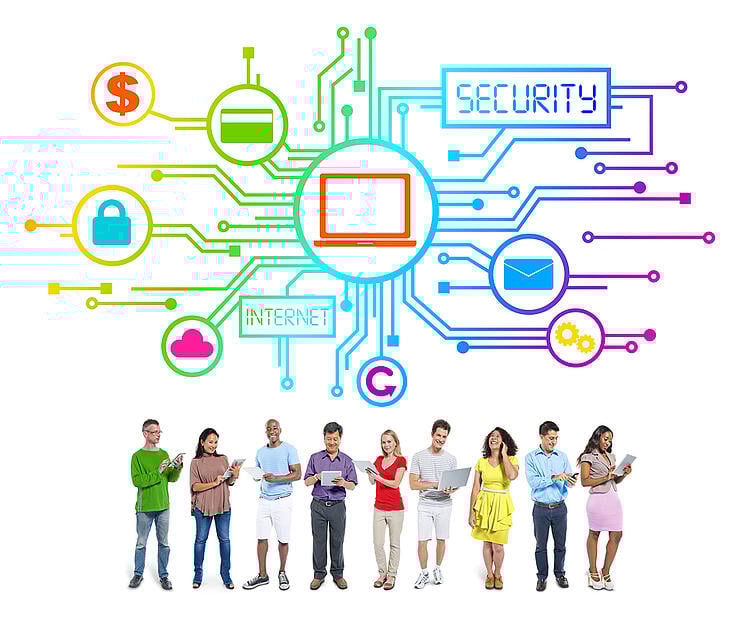 Multi-Ethnic Group of People and Security Concepts