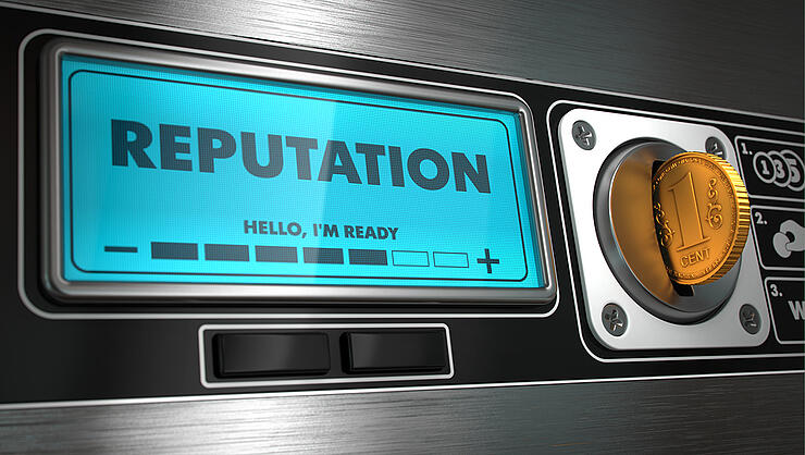 Reputation on Display of Vending Machine.