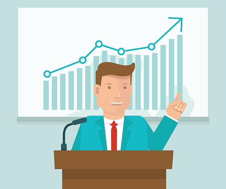 Vector Business Conference Concept In Flat Style