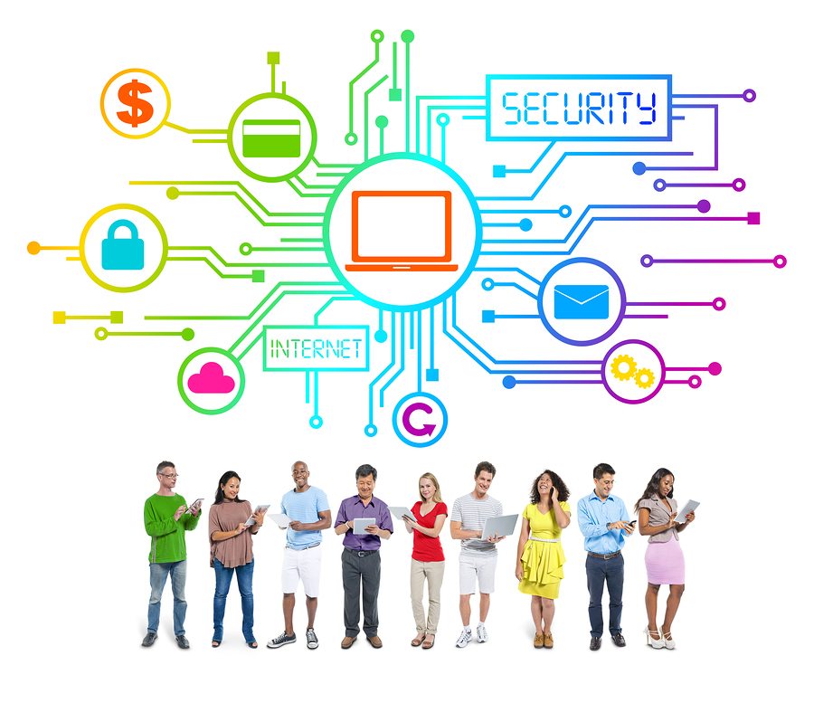 Multi-Ethnic Group of People and Security Concepts
