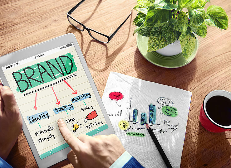 Digital Online Brand Marketing Concept