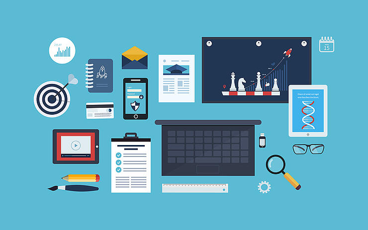 Flat design vector illustration concept icons set of business wo