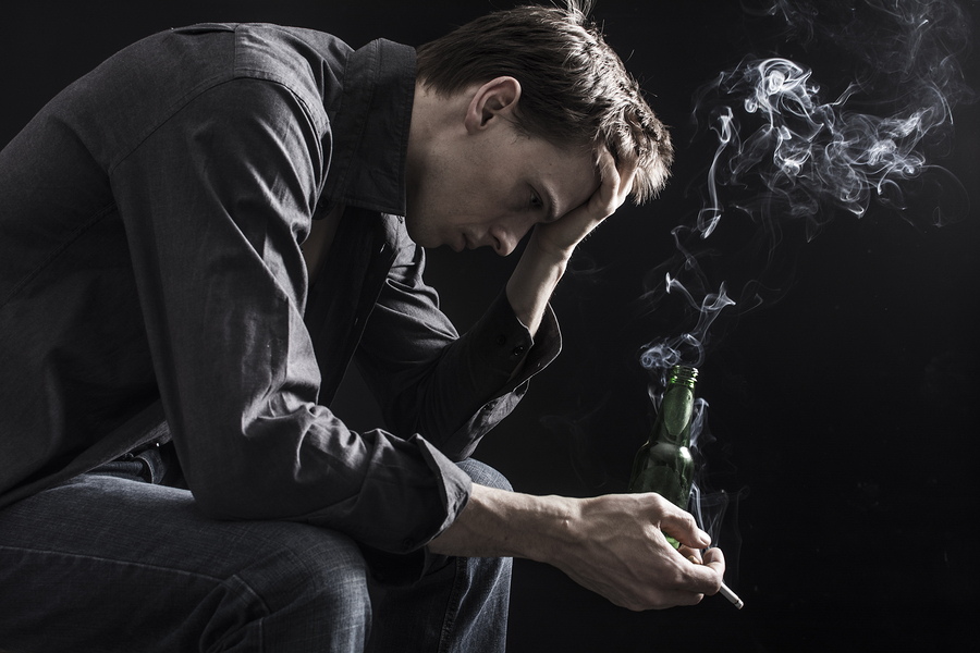 Depressed man