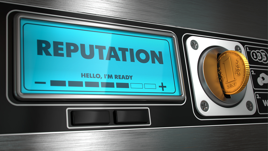 Reputation on Display of Vending Machine.