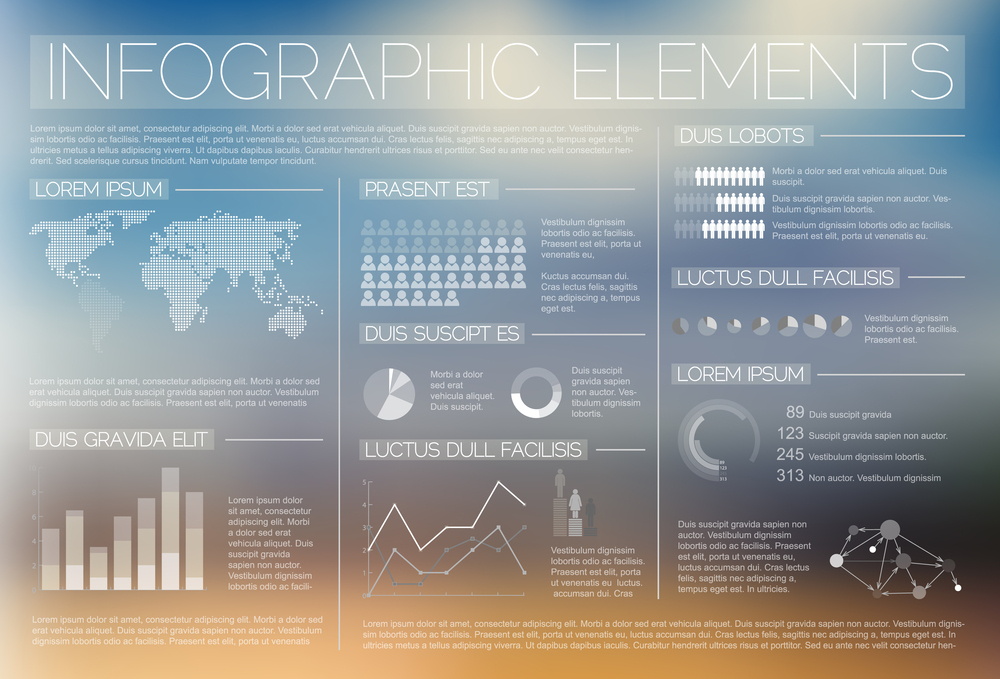 White transparent Vector set of Infographic elements for your do