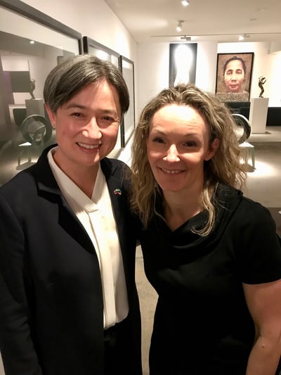 Carden Calder and Penny Wong